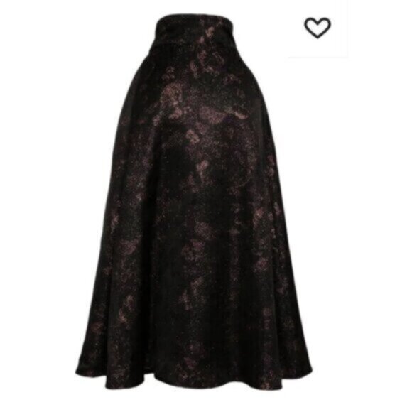 🌹HP🌹Batsheva Bella BNWOT metallic jacquard midi skirt 6 - Picture 14 of 15